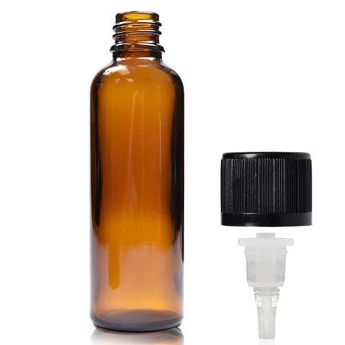 50ml Amber Dropper Bottle With Child Resistant Cap