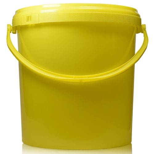 10 Litre Yellow Bucket With Handle & Lid