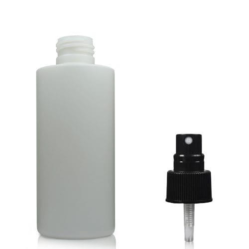 150ml HDPE Natural Tubular Bottle w black spray