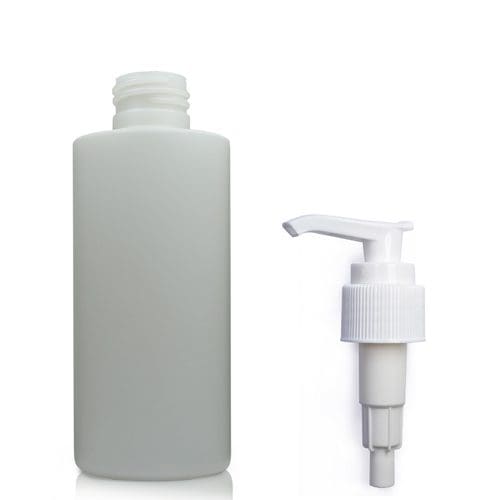 150ml HDPE Natural Tubular Bottle w white mag pump