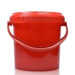 1 Litre Red Plastic Bucket