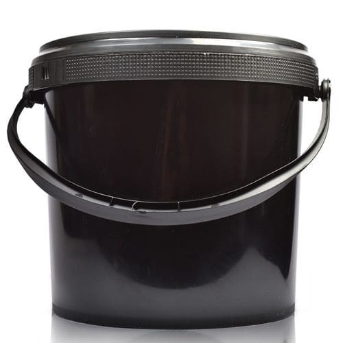 2.5L Black plastic bucket SA