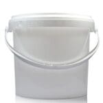 2.5L White Plastic Bucket With Handle