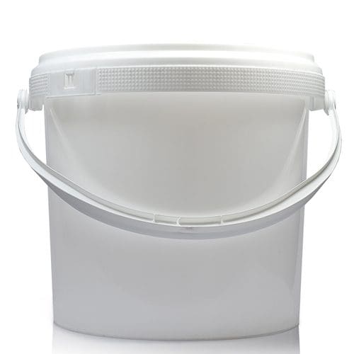 2.5L white plastic bucket SA