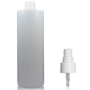 400ml HDPE Natural Tubular Bottle w smooth spray