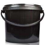 5 Litre Black Plastic Bucket With Handle