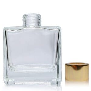 200ml Cube bottle with gold cap