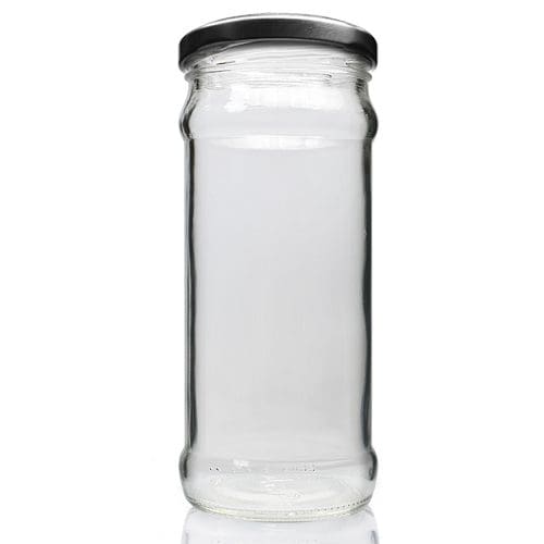 370ml Food jar with blackl lid