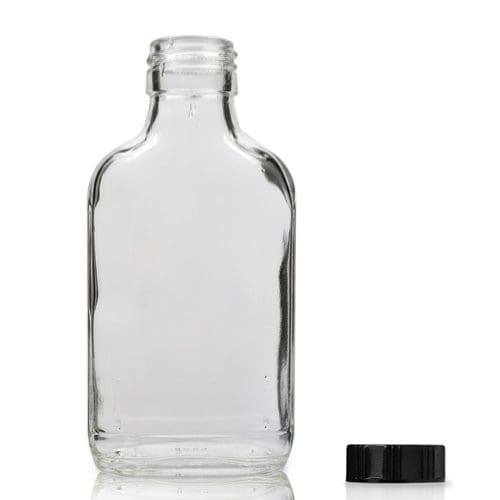 100ml Clear Glass Flask Bottle & Polycone Cap Ampulla Ltd