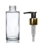 100ml Clear Glass Simplicity Bottle with gold pump