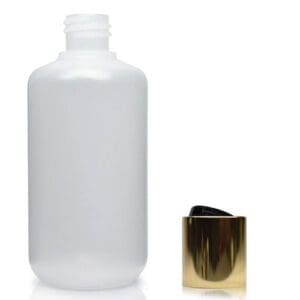 125ml Round Bottle With Gold Disc-Top Cap