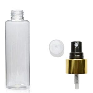 150ml Plastic Tubular Bottle With Gold Spray
