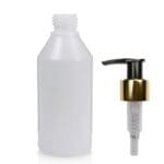 200ml Natural Plastic Bottle With Gold Lotion Pump