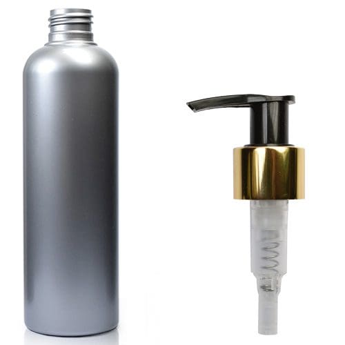 250ml Silver Plastic Lotion Bottle