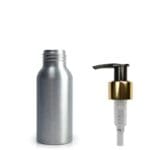 30ml Aluminium Lotion Bottle with blk white gold pump