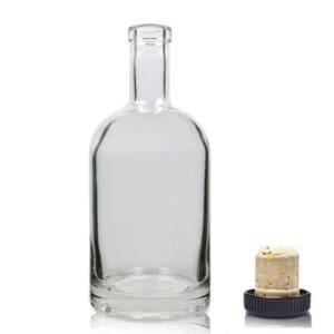 500ml Clear Glass Julius Bottle w cork