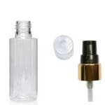 50ml Tubular Bottle With Gold Lotion Pump
