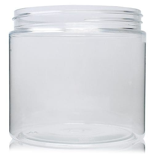 650ml Clear Straight Plastic Jar