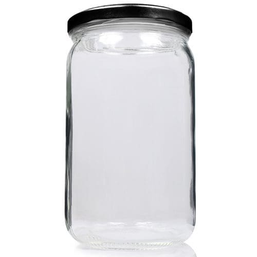 720ml Clear Glass Food Jar & Lid