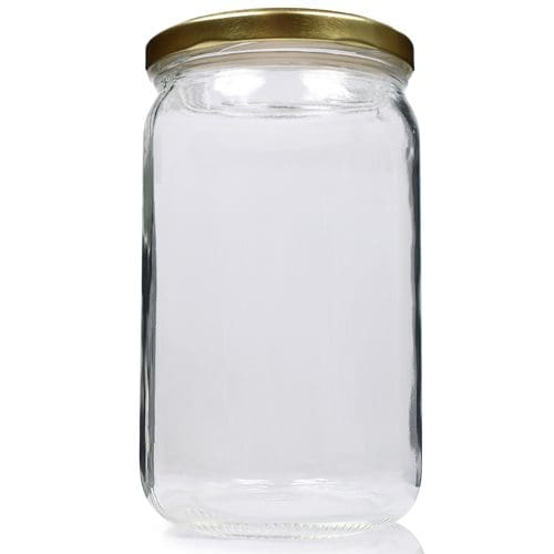 720ml Clear Glass Food Jar & Lid