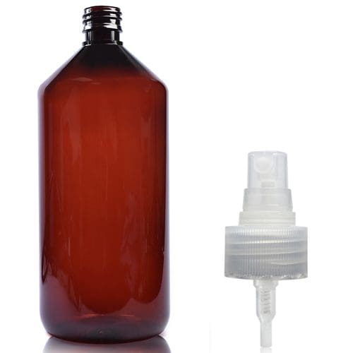 1000ml Amber Bottle With Atomiser Spray