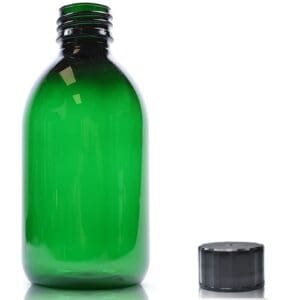 250ml Green PET Sirop Bottle With Screw Cap