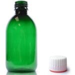250ml Green PET Sirop Bottle With Tamper Evident Cap