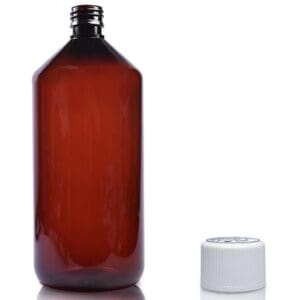 Child Resistant 1000ml Amber PET Bottle