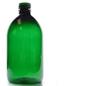 500ml Green PET Sirop Bottle With Premium Lotion Pump