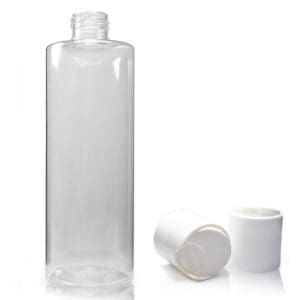 250ml Clear Apollo Bottle w white flip