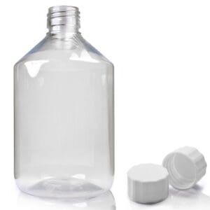 500ml Pharma Bottle with white screw cap