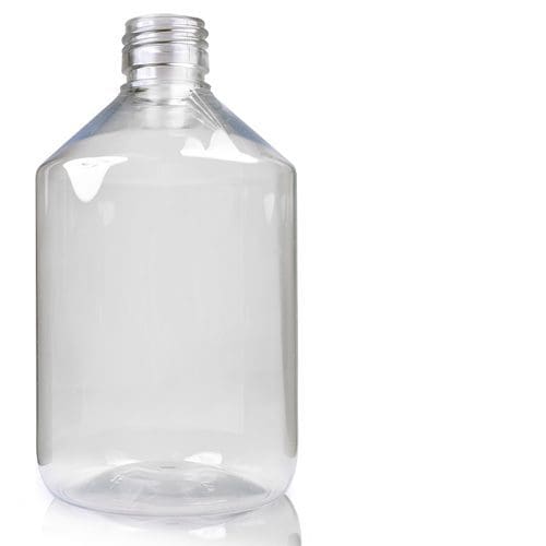 500ml Clear PET Plastic Round Bottle Plastic Ampulla 0161 367 1414