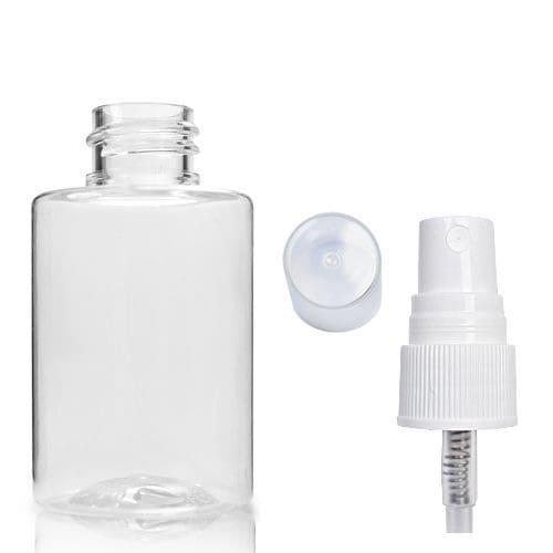 50ml Apollo PET plastic bottle with white spray
