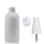 50ml White PET Plastic Bottle & Atomiser Spray