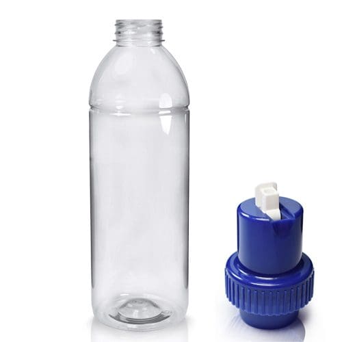 1000ml Plastic Juice Bottle with blue nozzle