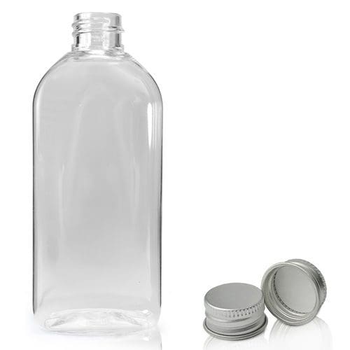 100ml Oval plastic bottle with ali cap