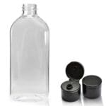 100ml Oval plastic bottle with black flip cap