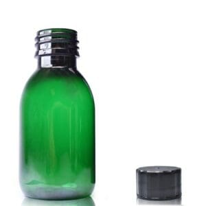 100ml green pet Sirop bottle W bc