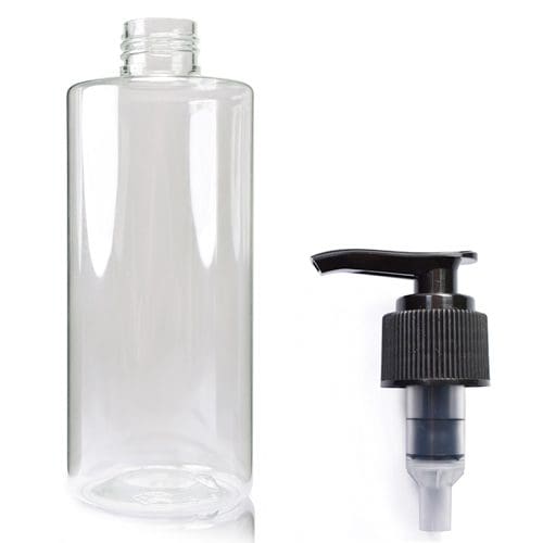 250ml Clear Round PET Bottle & Lotion Pump Ampulla Ltd