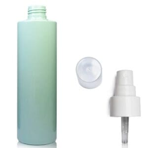 250ml Green Plastic Bottle w s white spray
