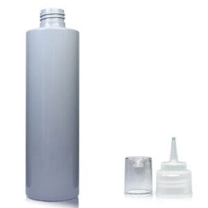 250ml Grey Plastic Bottle w screw spout