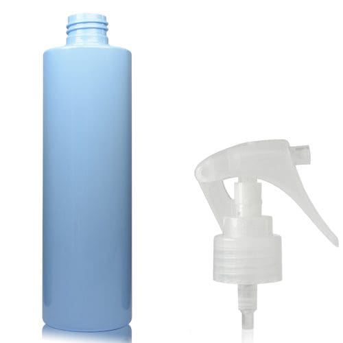 250ml Light Blue Plastic Bottle w NT