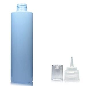 250ml Light Blue Plastic Bottle w screw spout