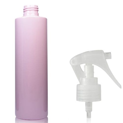 250ml Pink Plastic Bottle w NT