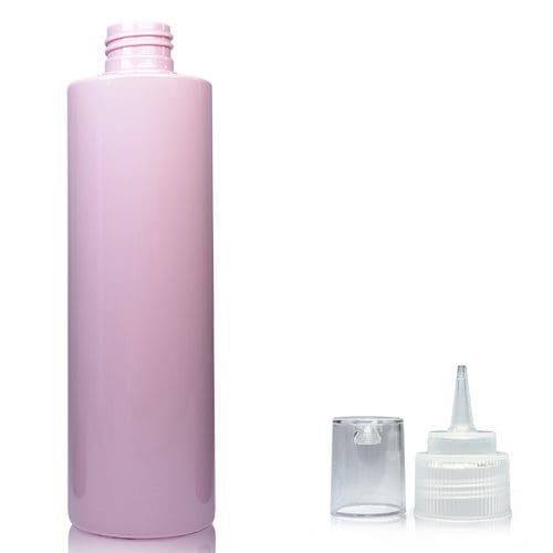 250ml Pink Plastic Bottle w screw spout