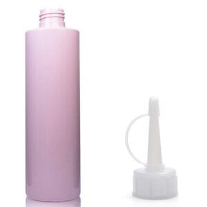 250ml Pink Plastic Bottle w spout cap