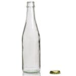330ml Clear Glass Homebrew Bottle & Gold Crown Cap
