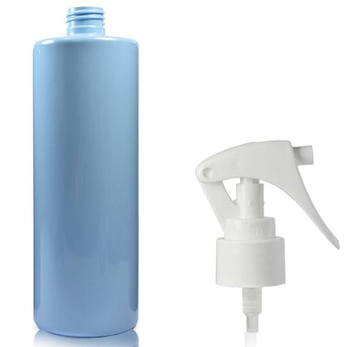 500ml Blue Plastic Bottle w white trigger
