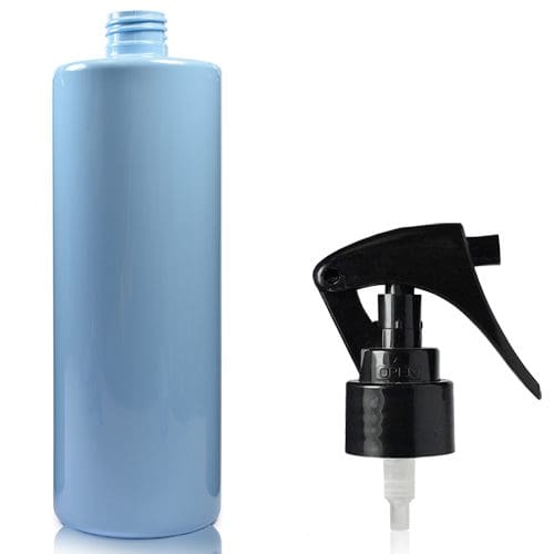 500ml Blue Plastic Bottle with black trigger