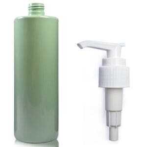 500ml Green Plastic Bottle with white pump
